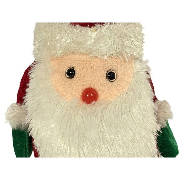 Toymax Roly Poly Plush Santa Christmas Decoration Faux Fur Beard Squishy - Picture 4 of 6